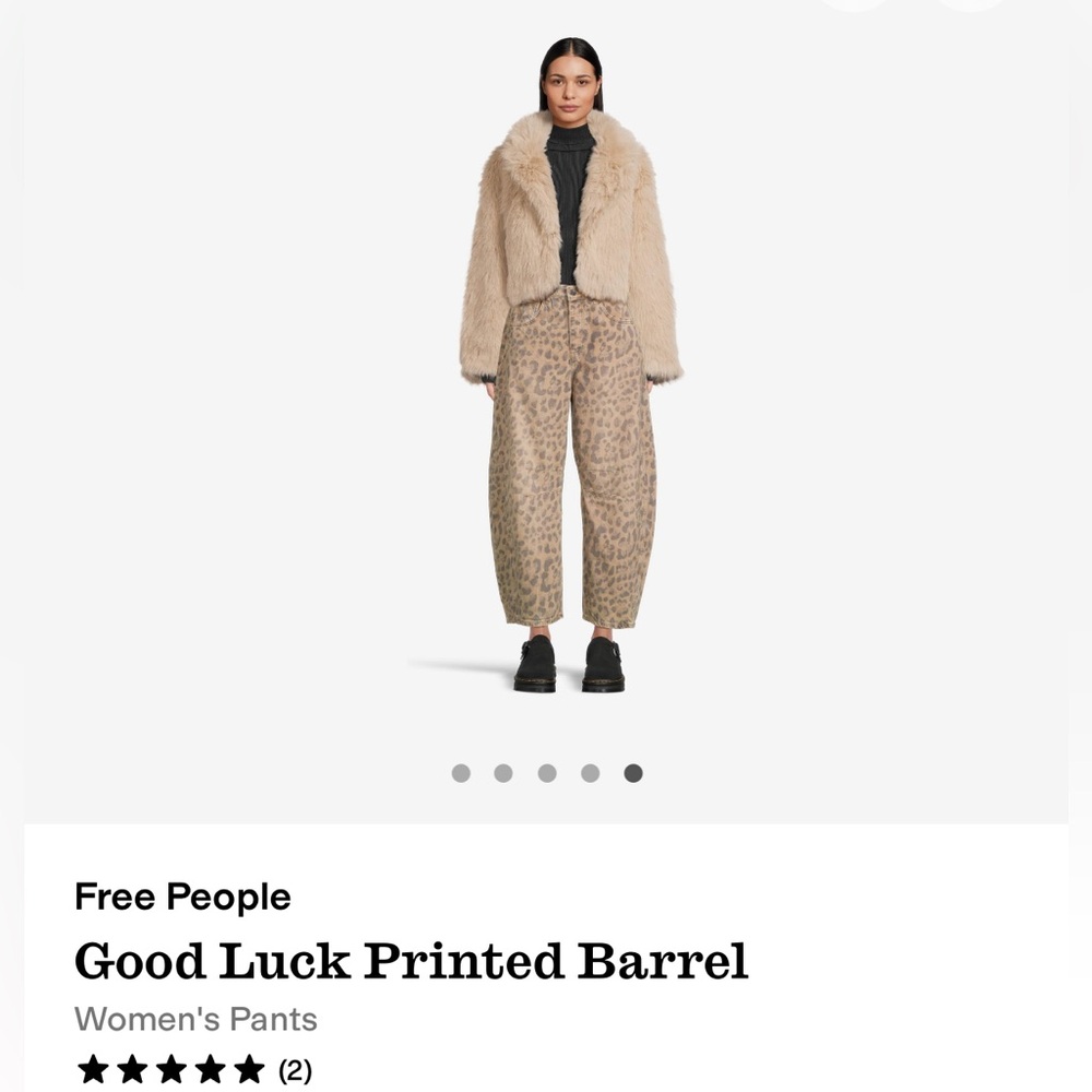 Free People Tan and Brown Printed Pants